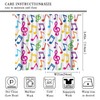 Music Curtains,Colorful Music Equalizer Note Pattern Polyester Fabric Window Treatments