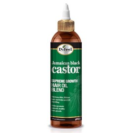 Difeel Aceite para el cabello de ricino negro jamaicano 99% natural premium 8 oz.