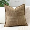 Artscope Striped Corduroy Cushion Covers with Splicing Super Soft Boho