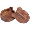 Guitar Pick Box Sapele Wood Cartoon Bear Instrument Accessories Storage