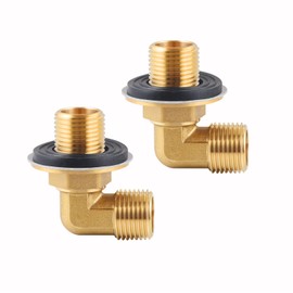 Wall Mount Commercial Faucet Installation kit,Brass 90 dergee backsplash Mount Set for Stainless Steel Commercial Kitchen Prep & Utility Sink,Lead-Free 2 Pack