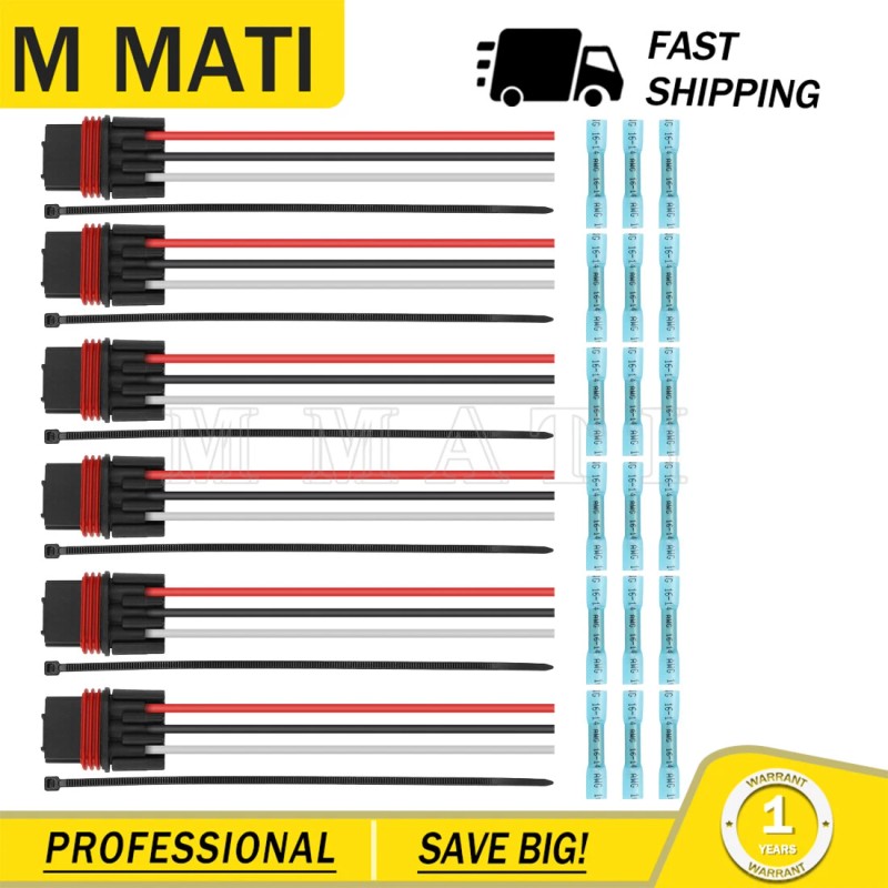 M MATI 6 Pulse Bar Power Plug Pigtail Connector For