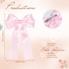 NCMAMA 2Pcs Hair Bows for Girls Hair Clip Pink Silk