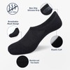 SIXDAYSOX Black Mens No Show Socks 6 Pairs Invisible Low
