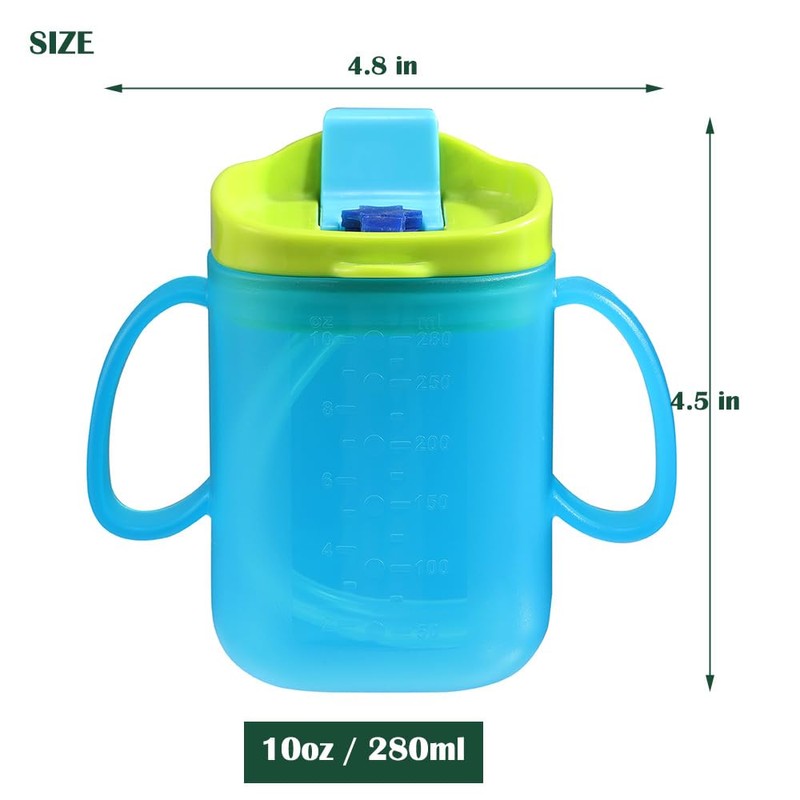 BCDHAMATE Adult Sippy Cup for Elderly – 10 oz Portable