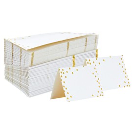 Place Cards, White Place Cards, Place Cards for Weddings, Pack of 50 Blank Place Cards, Wedding Birthday, Name Cards for Labelling, Name Cards, Folded Table Names Place Cards