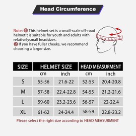 Youth Motocross Kids Dirt Bike Helmets ATV Bump Safty Full Face Motorcycle Helmet Off-Road Mountain Bike Helmet with Goggles Gloves Mask DOT Approved (Blue, Medium)