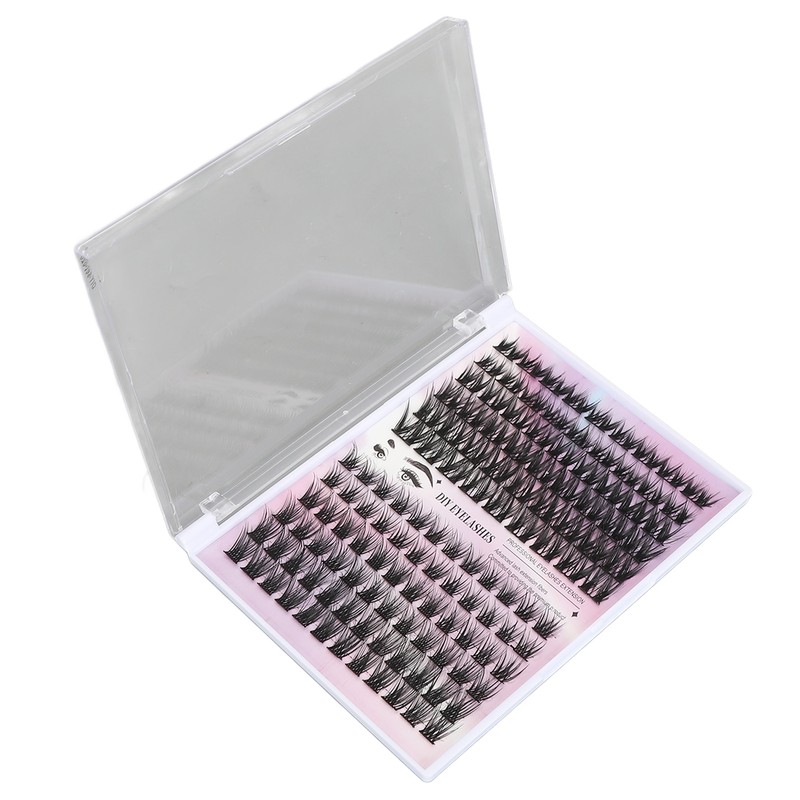 126 Cluster Lashes 10‑14mm Fluffy D Curl Individual Lashes for