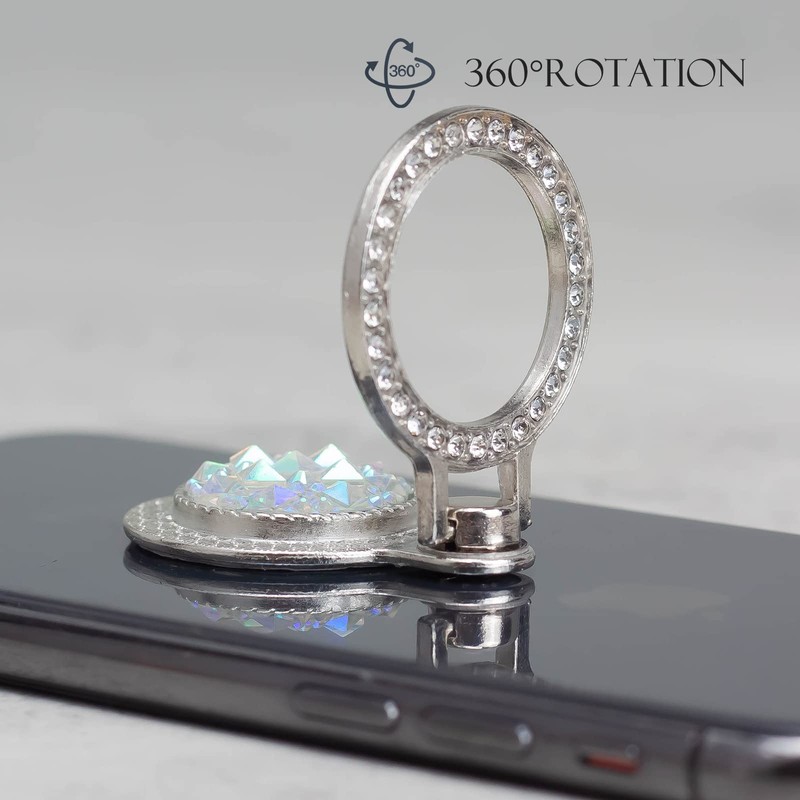 [2 Packs] Gemstones Glitter Bling Bling Phone Ring Holder, Sparkle