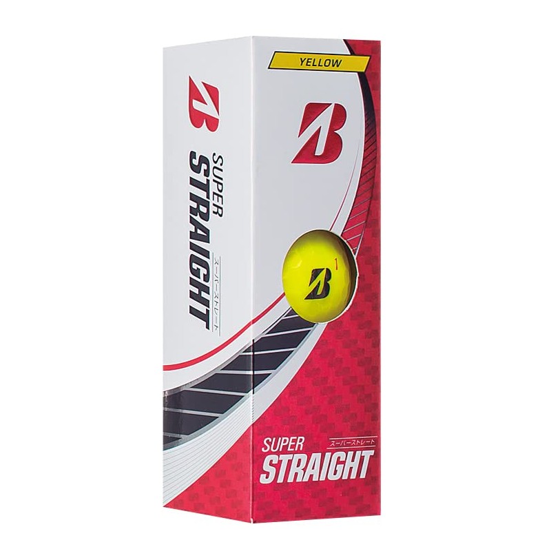 Bridgestone Super Straight Golf Balls, 2023 Model, 12 Balls, Yellow