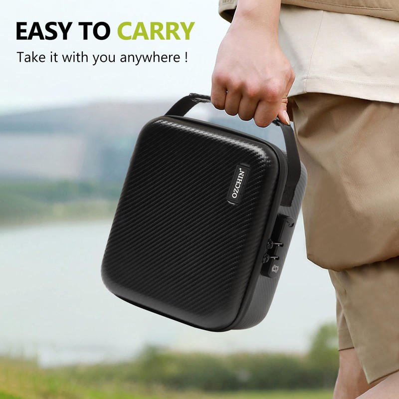 OZCHIN Smell Proof Portable Protection Hard EVA Bag With Combination