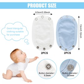 ZYFC 4 Baby Vest/Bodysuit Extender,Baby Vest Extender,Reusable Onesie Extender for Babies and Toddlers,Jumpsuit Baby Extender,Baby Onesie Extender