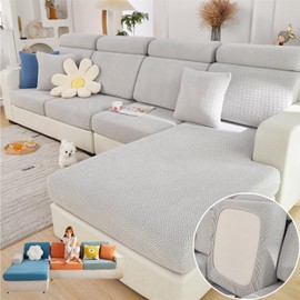 Magic Sofa Covers,Sofa Hero Covers,2024 New Wear-Resistant Universal Sofa Covers Washable Stretch Cushion Couch Covers for Sectional Sofa, (Light Grey, Extra Large Single Seat Cover)