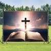 Mestiker 7x5ft Opened Bible Book Backdrop Biblical Background for Photography