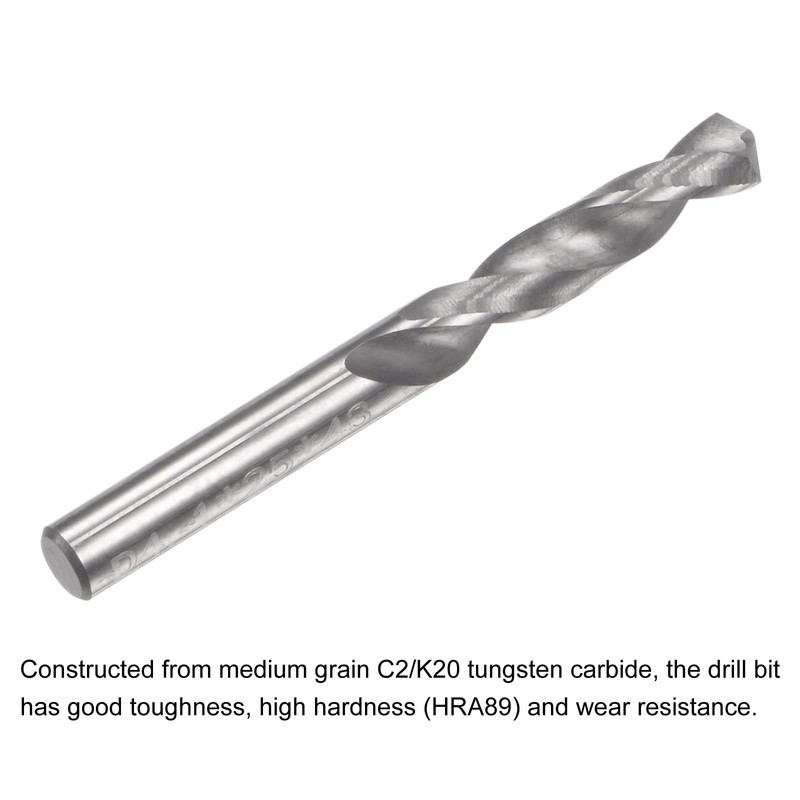 sourcing map Solid Carbide Drill Bits, 4.1mm C2/K20 Tungsten Carbide
