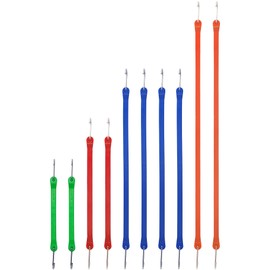 Rubber Bungee Cords with S Hooks, Heavy Duty Bungee Straps, Assorted Sizes with 15% Wider & Over 132 lbs Load, Colored, 100% EPDM Rubber for Cargo, Tarps, Van, Truck, 10", 15", 21", 31" (10 Pack)