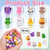 GGSTDDUP 80 Pcs Mini Resin Animals Ducks Tiny Resin Animals