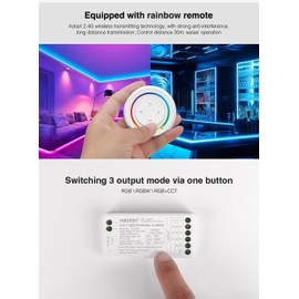 LGIDTECH FUT037SA+ Miboxer 3-in-1 LED Controller Kits, Compatible with RGB&RGBW&RGB+CCT LED Strip Light
