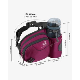 WATERFLY Fanny Pack Waist Bag: Waist Pack for Women Men with Water Bottle Holder Hiking Fanny Pack for Running Walking DogWalking Travel Cycling