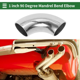 Motoforti 1" Inch OD 90 Degree Mandrel Bend Elbow Car Modified Exhaust Pipe Tubing 1.0mm/19GA Thickness 304 Stainless Steel Bend Tube Stair Handrail Piping 25x75x1.0mm