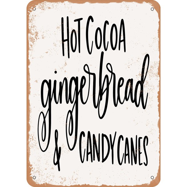7 x 10 METAL SIGN - Hot Cocoa Gingerbread and