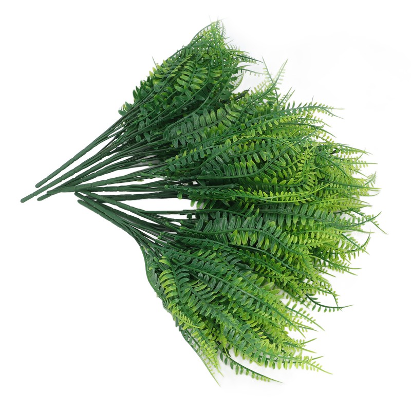 12pcs Artificial Plants Greenery Simulation Plants Fern Wort Fake Grass