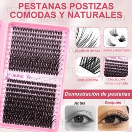 804 Kit Pestañas Maquillaje Completo Diy Extension 9-18mm                                                                                             