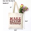 TSIIUO Women's Make Heaven Crowded Jesus Canvas Tote Bag Christian