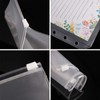 WUWEOT 50 Pack Binder Pockets A6 Size 6 Holes Zipper