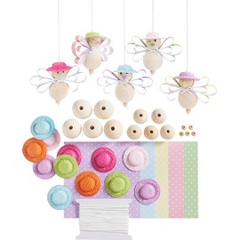 VBS Craft Set Bird Bands, 5 Pieces, Made of Wood, Paper & Straw, Dimensions 11 x 8.5 cm, Creative DIY Set for Spring, Ideal for Creative Craft Projects, Fun for Children and Adults