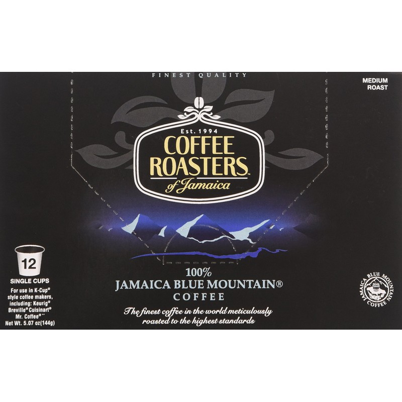 100% Jamaica Blue Mountain Coffee Single Serve Cups for Keurig