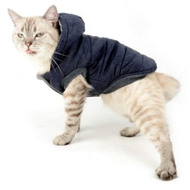 SELMAI Stylish Hooded Dog Coat, Clothing for Small Dogs (This Style is Small Cut, Please Choose One Size Larger)