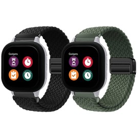 LeyuBand 2 Pack 20mm Nylon Magnetic Bands Compatible with Gizmo 3 2 1/Gabb 3e 3 2 1/Sync UP/Cosmo Jr Track Watch
