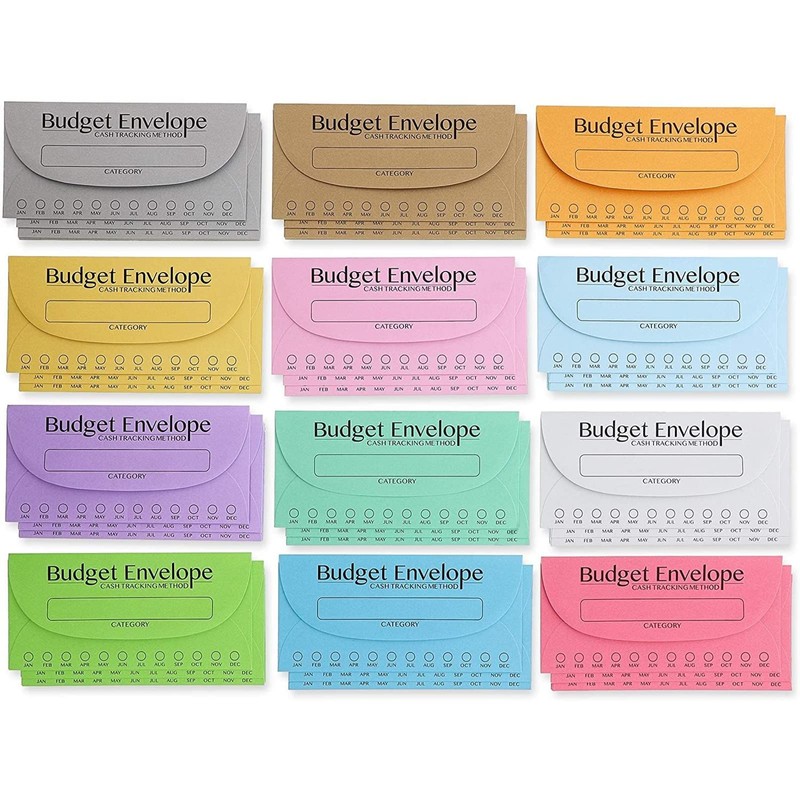 Juvale Cash Envelopes for Budgeting System - 6.75 x 3.25