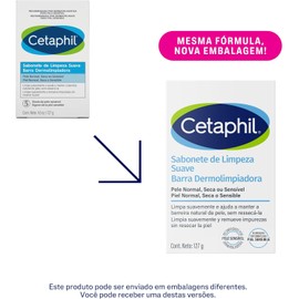 Cetaphil Barra Dermolimpiadora Facial Corporal Piel Sensible Seca 127 g