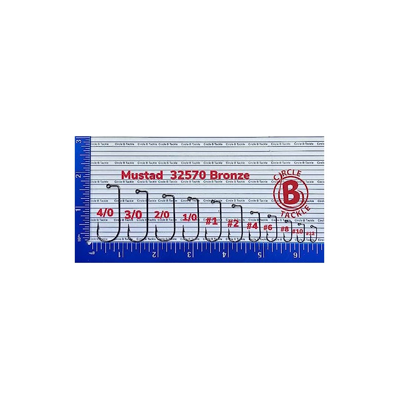 Mustad 32570 Bronze Wire Jig Hooks 100 Pack (#6)