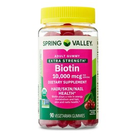 Biotina 10000 Mcg Extra Fuerza Super Premium 90 Gomitas Sabor Cereza