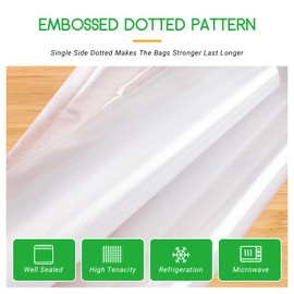 Inkbird Vacuum Sealer Bags Food 20 cm x 30 cm 50 Bags for Vacuum Sealer & Film Welding Machines, BPA-Free, Strong & Tear-Resistant, Suitable for Sous Vide