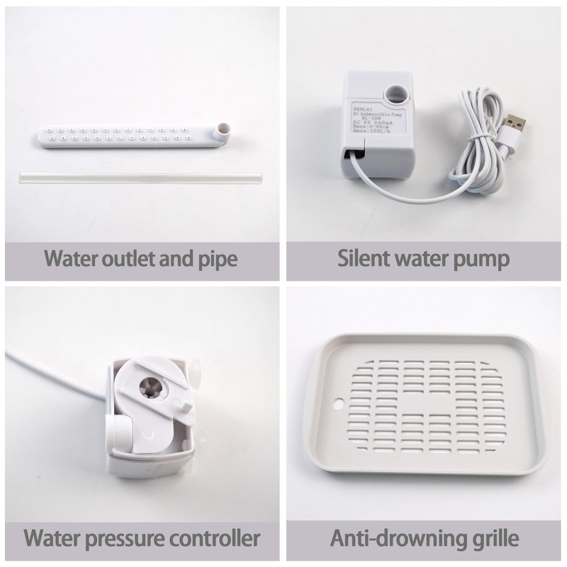 PINVNBY Automatic Bird Bath with Pump,Parrot Bathtub Shower Parakeet Bath