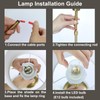 HAPYGI Portable Cordless Table Lamp,Built-in 5200mAH Rechargeable Battery, Dimmable Touch
