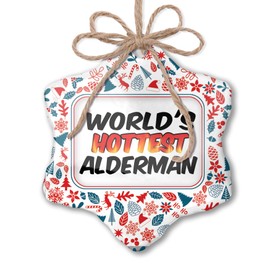 NEONBLOND Christmas Ornament Worlds Hottest Alderman Red White Blue Xmas