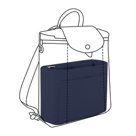 Lckaey - Organizador de bolsa para mochila le pliage con inserto de fieltro Y083-azul