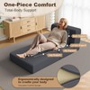 Folding Sofa Bed, One-Piece High-Density Foam Sleeper Chair, Grey, Single