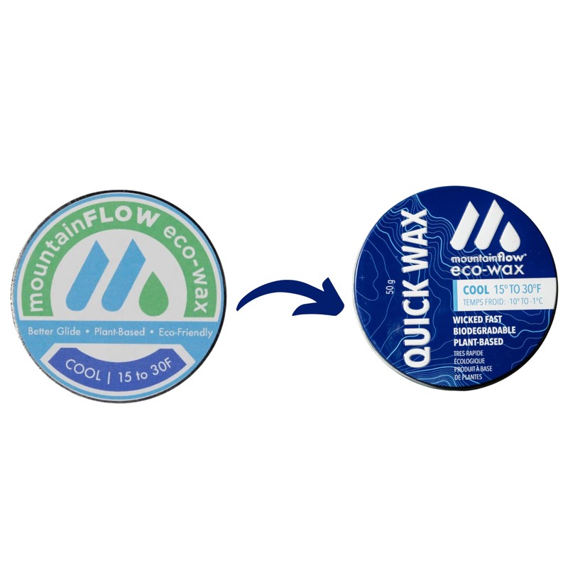 mountainFLOW Plant-Based, Biodegradable, Petroleum Free Ski/Snowboard Hot Rub-On Quick Wax,