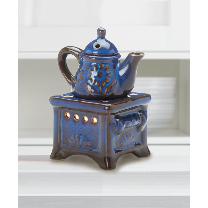 Koehler 10017714 5.375 Inch Teapot Stove Oil Warmer Blue