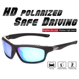 MIRYEA Polarized Outdoor Sports Sunglasses for Men Women 100% UV400 Protection Glasses Superlight Unbreakable Shades Cycling Running Driving Fishing Hiking Floating Golf Baseball Motorcycle Eyewear