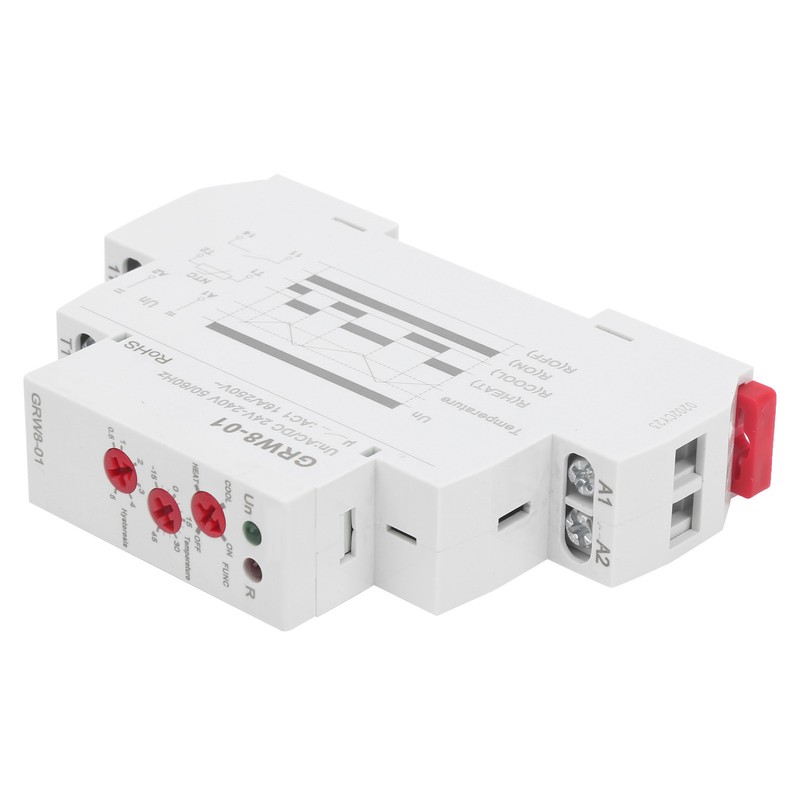 Temperature Control Relay LED Indicate High/Low Temperatures Monitor with Probe