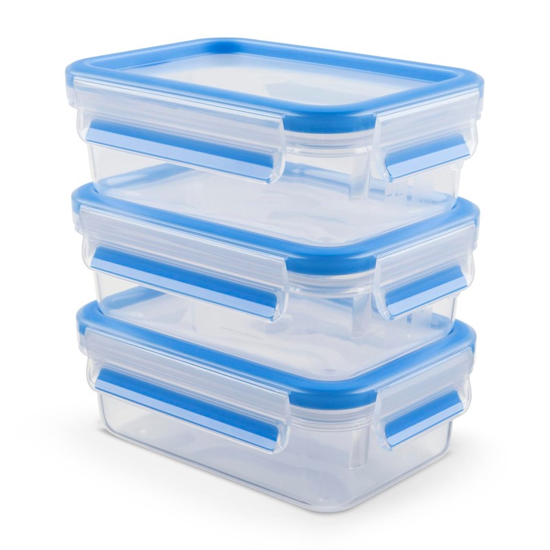 Emsa 508558 Food Clip & Close, Plastic, Transparent / Blue