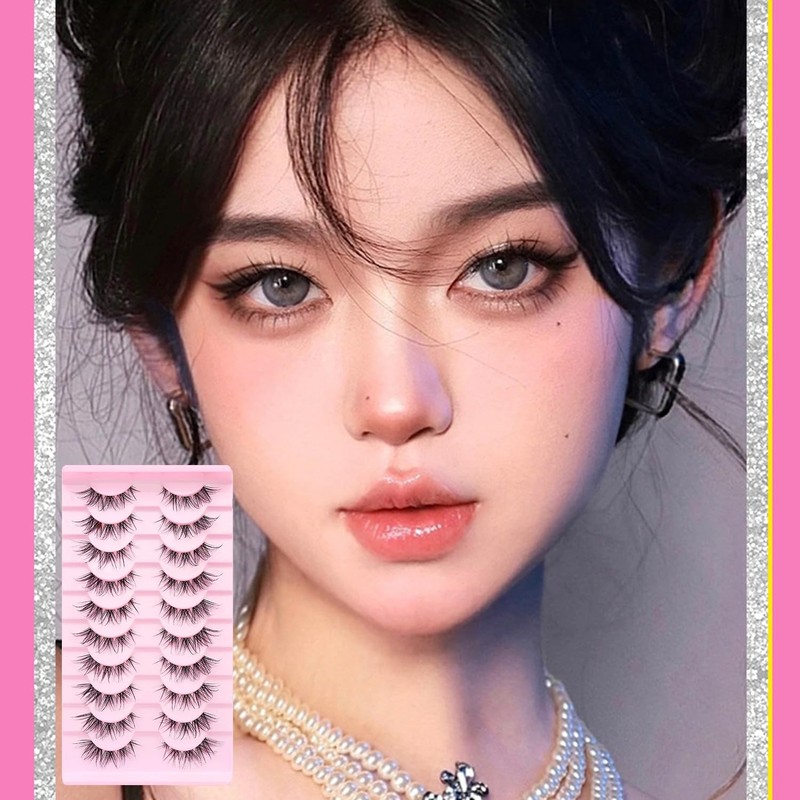 10 Paar Half Lashes Cat Eye,Wimpern Extensions Künstliche Wimpern Cluster