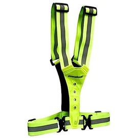 InnovaGoods Arnés Reflectante Con para Deportistas Reflective Harness with LED for Athletes, Yellow, Unitalla